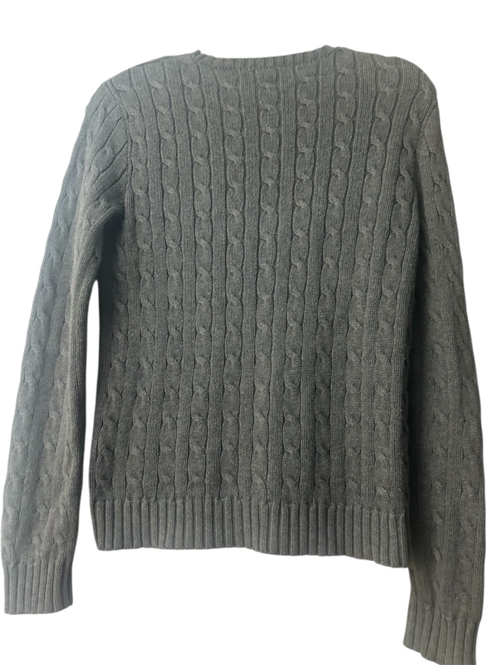 Ralph Lauren Sport Cable Knit Crewneck Sweater - Slate Gray / Medium - Picture 4 of 6
